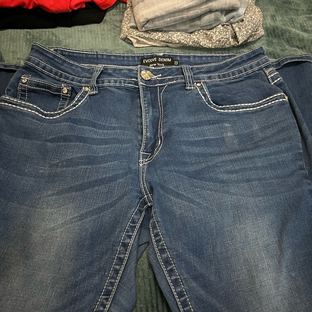 Women's Classic Boot Cut Jeans - Deep Blue
